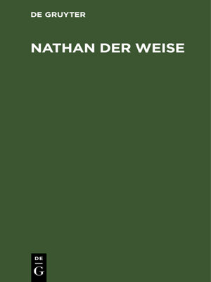 cover image of Nathan der Weise
